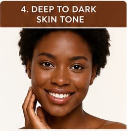 Woman with deep to dark skin tone