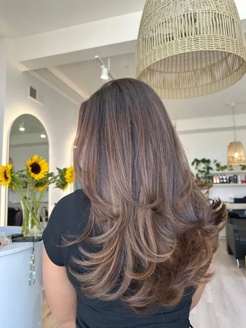 Chocolate Balayage Layers